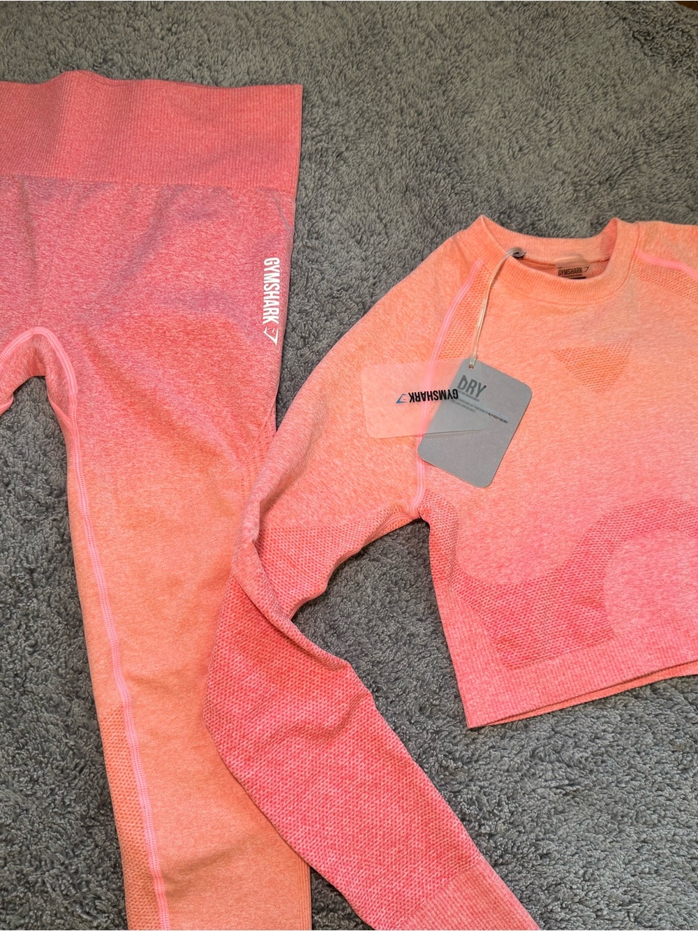Gymshark Coral to Pink Ombre Matching Set